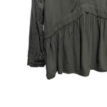 Loft Eyelet Peplum Blouse Long Sleeve Hunter Green Women’s Size Small Photo 1