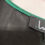 Lulus  Glow Like Me Teal Green Metallic Twist-Front Long Sleeve Dress Size Small Photo 6