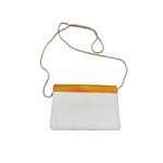 Milly  Hologram White Leather Studded Chain Crossbody Bag Photo 8