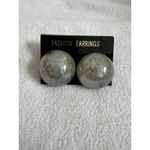 Reflective Round Fashion Earrings / Costume Jewelry Gray Photo 4