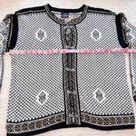SKJAEVELAND of Norway fair isle ski cardigan sweater Size S Black Photo 5