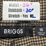 Briggs New York Briggs Women's Brown Houndstooth Straight Leg Dress Pants Size 16 Photo 2