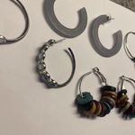 Lot Of 4 Variety of Costume Jewelry Earrings Pierced Hoops Photo 5