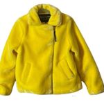 Juicy Couture Black Label Yellow Faux Fur Short Zip Up Jacket Size Large Photo 1