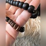 Beaded Angel Wing Bracelet Duo Set Black Photo 6