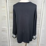 Cynthia Rowley  Women's Embroidered Boho Button Front Cardigan Black/White-XL Photo 1