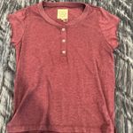 Chaser  Red Button Down Shirt Soft Knit Casual Photo 0