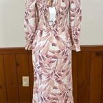 House of Harlow Gorgeous New  1960 Smocked Linen MIDI Dress! Photo 3