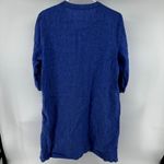 J. McLaughlin  Riviera Shirt Dress 100% Linen Roll Tab Button Pintucked Blue XL Photo 5