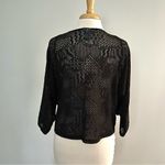 HIP Happening in the Present Black Eyelet Sweater Shrug Size M Photo 2