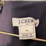 J.Crew  Navy Blue Cotton Eyelet Dress V Neck 3/4 Sleeve Scalloped‎ Hem Women's 14 Photo 5