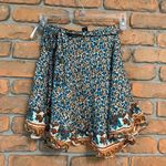 SheIn Women's Boho Ditsy Floral Print Wrap Tie Side Flared Mini Skirt Size XS Photo 1