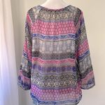Mossimo Supply Co . Sheer V-Neck Boho Print Blouse Photo 5