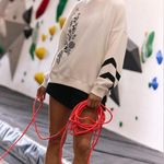 Free People Movement NWT All Star Buti Logo Pullover In Ivory Black Combo  $98 MSRP No refunds or cancellations  Photo 5