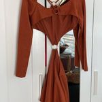 DUNDAS REVOLVE Jade Ring cutout mini dress Orange Size L Photo 5