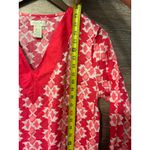 Caribbean Joe  size Large tunic women Pink Resort Pool V neck Vacation Tunic Photo 4