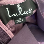 Lulus Long Plum Purple Gown Dress Halter Style Chiffon Flowy Size Small Women's Photo 10