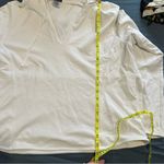 Lands' End Women's White Hoodie Top XL Cozy Soft Plain Workout Fall Casual Photo 6