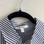 421 Derek Lam 10 Crosby Striped Button Up Tunic Dress Size 6 Color Blue Photo 2