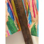 Peach Love California Dress Watercolor Works Tiered Long Gathered Sleeve Rainbow Photo 7