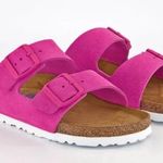 Birkenstocks Arizona Pink Suede Soft Foot Bed Fuchsia Tulip Sz 42 Women’s 11 US Photo 3