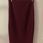 ZARA Trafaluc High Waist Maroon Tribal Geometric MIDI Pencil Skirt Size S Photo 0