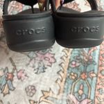 Crocs  Monterey Diamante Embellished Thong Wedge Sandal Black Women's size‎ 9 Photo 7