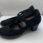Wolky heel suede leather Mary Jane style Office Heel black size 38 US 7 Photo 3