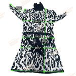 Who What Wear  Black and White Animal Print Dress Photo 6