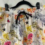 Betsey Johnson  Floral Wide Leg Pajama Pants Small 100% Rayon Drawstring Waist Photo 5