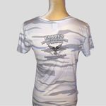 Harley Davidson  cute  gray/ blue/ white camo style T-shirt Photo 6