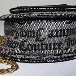 Mini Bag Small Purse Bag Crossbody Chain Gold Bling Y2K Girly Logo Stylish mini bag with bold Juicy logo. Black leather with gold chain strap. Perfect for a night out. Mini Bag Juicy Couture Small Purse Bag Crossbody Chain Gold Bling Y2K Girly Logo Photo 6