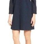 Halogen Eyelet Off the Shoulder Navy Dress, XS Photo 0