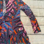 Mara Hoffman  Herbarium Swing Dress Persimmon Abstract Print Long Sleeve Medium Photo 8