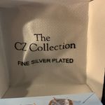 Earrings fine silver plated cubic zirconia in faux rose gold Photo 1