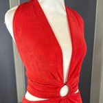 Women’s Red Deep V Photo 2