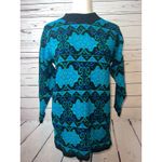 Dana Smith vintage sweater Pullover Metallic 80s USA Paisley Cottage Acrylic Size L Photo 6