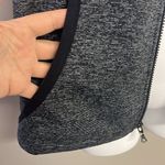 Under Armour Heather Black Sleeveless Athletic Mock Neck Layering Zip Vest-Med Photo 6