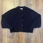 & Other Stories & OTHER STORIES Balloon Sleeve Wool Alpaca Cardigan Sweater Oversized Navy sz S Photo 3