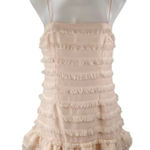Princess Polly  Pink Sleeveless Fringe Tiered Ruffle Cami A Line Mini Dress Sz 4 Photo 0