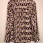 J. Jill Women’s Boho Leaf Print Mother of Pearl Button Photo 5