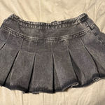 Pretty Little Thing  Pleated Gray Jean Skirt Photo 0