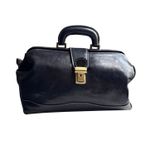 Floto Ciabatta Full Grain Italian Leather Doctor Style Handbag in Black Photo 8