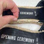 Opening Ceremony  Black leather espadrille flat mules sz 39 Photo 3