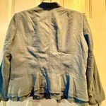 White House | Black Market  jacket blazer - sz 14 - slate blue / gray - peplum. Zippered pockets. Gently used. No stains - just not great pics. Smoke free home.   Pit to pit 20” Length 23.5” Sleeve 14.5” Photo 2