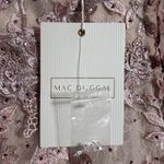 Mac Duggal Floral Applique Long Sleeve Illusion Gown Rose Pink Size 8 70224 Photo 11