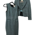 Carlisle Collection suit two-piece outfit houndstooth light blue/turquoise hue Photo 0