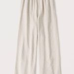 Abercrombie & Fitch Linen Cropped Wide Leg Pants Photo 0