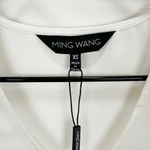 Ming Wang Crepe de Chine Tank Top V Neck Minimalist Lightweight White XS NWT Photo 5
