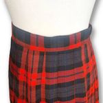 Vintage 80s Toni Garment C.C. Magic Red Black Plaid Pleated Skirt Size 8 USA Photo 5